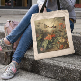 Betoverde Kolibrie Weide Bloemschilderkunst Tote Bag