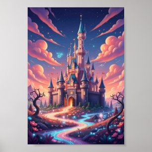 Betoverde Koninkrijk Sterrenhemel Fantasievolle Ku Poster