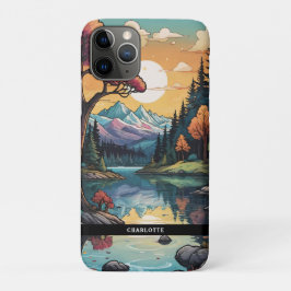 Betoverde Lakeside Serenity Sunset Landschap Case-Mate iPhone Case