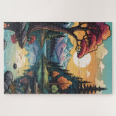 Betoverde Lakeside Serenity Sunset Landschap Legpuzzel (Horizontaal)