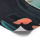 Betoverde Lakeside Serenity Sunset Landschap Poster (Hoek)