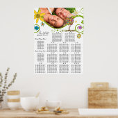 Betoverde lapjesbloemen sprookjesboom poster (Keuken)