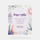 Betoverde Lavendel Geslachtsneutrale Luier Raffle Acryl Bord (Voorkant)