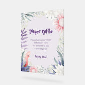 Betoverde Lavendel Geslachtsneutrale Luier Raffle Acryl Bord (Hoek)