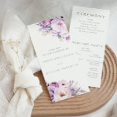 Betoverde Lavendel Haze Bloemen Trouwprogramma