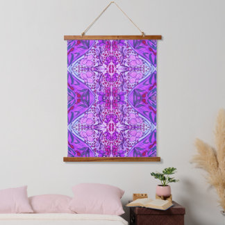 Betoverde Lavendel Kaleidoscoop Hangend Wandkleed