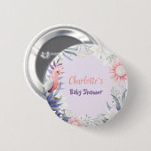 Betoverde Lavendel Keepsake Baby shower Button (Voorkant /achterkant)