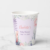 Betoverde Lavendel servies Baby shower Papieren Bekers (Achterkant)
