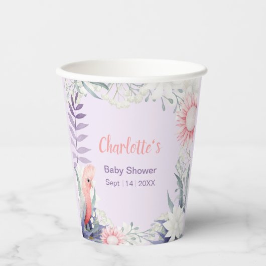 Betoverde Lavendel servies Baby shower Papieren Bekers (Voorkant)
