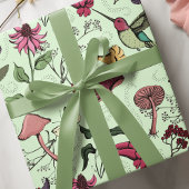 Betoverde Lentetuin Hummingbird Floral Cadeaupapier