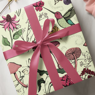 Betoverde Lentetuin Hummingbird Floral Cadeaupapier