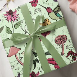Betoverde Lentetuin Hummingbird Floral Cadeaupapier