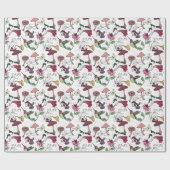 Betoverde Lentetuin Hummingbird Floral Cadeaupapier (Vlak)