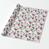 Betoverde Lentetuin Hummingbird Floral Cadeaupapier (Uitgerold)