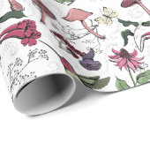 Betoverde Lentetuin Hummingbird Floral Cadeaupapier (Rol Hoek)