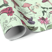 Betoverde Lentetuin Hummingbird Floral Cadeaupapier (Rol Hoek)