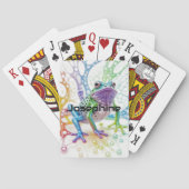 Betoverde levendige gelukkige kikker, pokerkaarten (Achterkant)