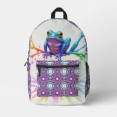 Betoverde levendige kunstenaar Frog Bedrukte Rugzak (Voorkant)