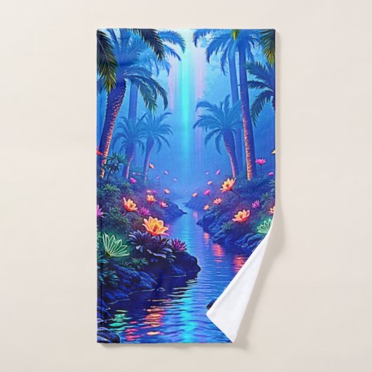 Betoverde levendige River Forest Dream Bad Handdoek (Handdoek)