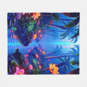 Betoverde levendige River Forest Dream Fleece Deken (Voorkant (Horizontaal))