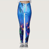 Betoverde levendige River Forest Dream Leggings (Voorkant)