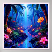 Betoverde levendige River Forest Dream Poster (Voorkant)