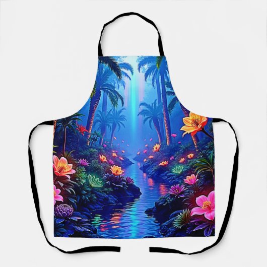 Betoverde levendige River Forest Dream Schort (Voorkant)