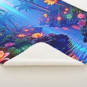 Betoverde levendige River Forest Dream Sherpa Deken (3/4)