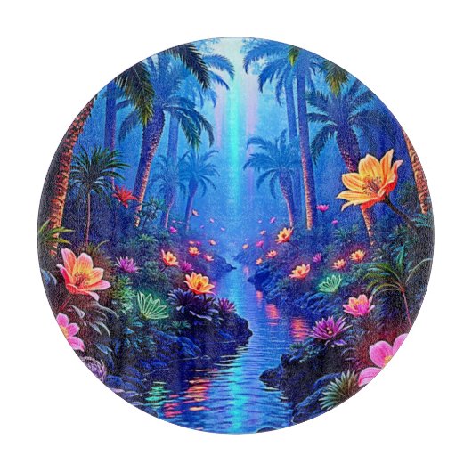 Betoverde levendige River Forest Dream Snijplank (Voorkant)