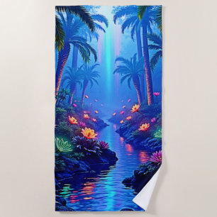 Betoverde levendige River Forest Dream Strandlaken