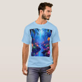 Betoverde levendige River Forest Dream T-shirt (Voorkant volledig)