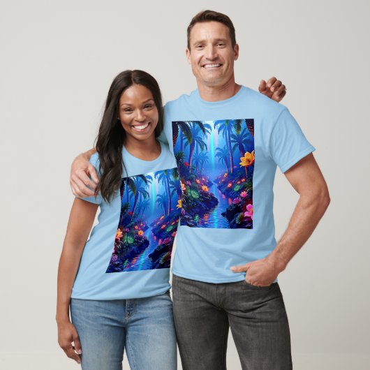 Betoverde levendige River Forest Dream T-shirt (Unisex)