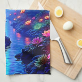 Betoverde levendige River Forest Dream Theedoek (Quarter Fold)