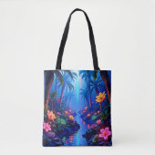 Betoverde levendige River Forest Dream Tote Bag (Voorkant)