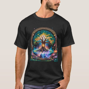 Betoverde levensboom Viking Midgard Thor Walhall T-shirt