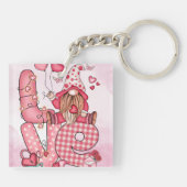 Betoverde Liefde Gnome Acryl Sleutelhanger (Achterkant)
