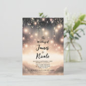 Betoverde luchtboom gloeiende sterren & wolken bru kaart (Staand voorkant)