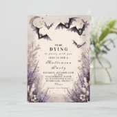 Betoverde maanlicht Halloween Party Kaart (Staand voorkant)