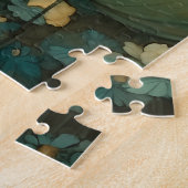 Betoverde maanlicht Lady Art Nouveau gepersonalise Legpuzzel (Zijkant)