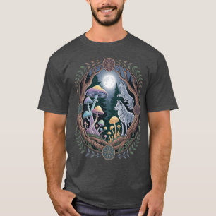 Betoverde Maanlichte Wolven en Psychedelische Padd T-shirt