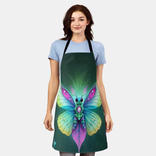 Betoverde maanmanten schort (Gedragen)