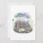 Betoverde magische bos sprookjesachtige bruiloft kaart (Achterkant)