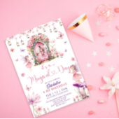 Betoverde magische fee bloementuin verjaardag kaart