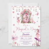 Betoverde magische fee bloementuin verjaardag kaart (Voorkant)