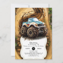 Betoverde Magische Kinderen Monster Truck Verjaard