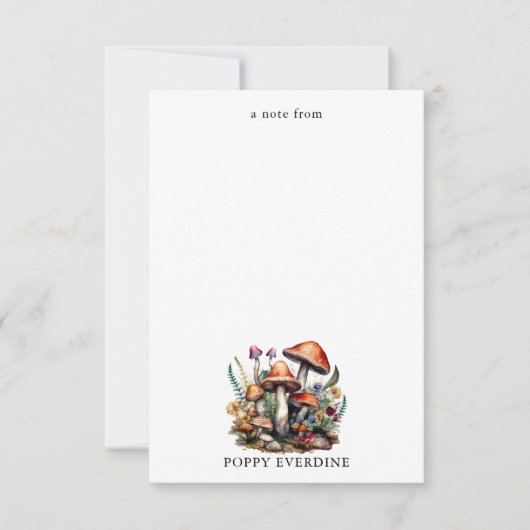 Betoverde Magische Paddenstoelen Persoonlijke Kind Notitiekaartje (Voorkant)