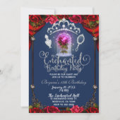 betoverde magische Roos Beauty Birthday Party Kaart (Voorkant)