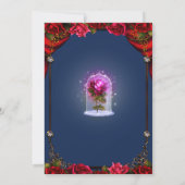 betoverde magische Roos Beauty Birthday Party Kaart (Achterkant)