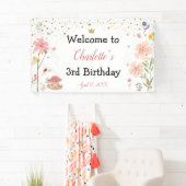 Betoverde Magische Tuin Bos Verjaardag Achtergrond Spandoek (Insitu)