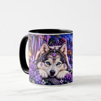 Betoverde Maneschijn – Gotische Fantasy Husky Mok